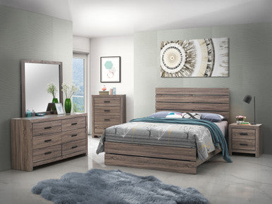 Brantford 5-piece Queen Panel Bedroom Set Barrel Oak