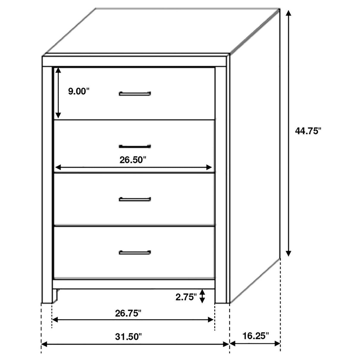 Brantford 5-piece Eastern King Storage Bedroom Set Coastal White