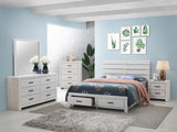 Brantford 4-piece Queen Storage Bedroom Set Coastal White