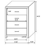 Brantford 5-piece Eastern King Panel Bedroom Set Coastal White