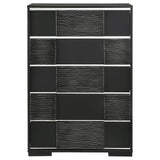 Blacktoft 5-piece Eastern King Panel Bedroom Set Black