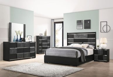 Blacktoft 5-piece Queen Panel Bedroom Set Black