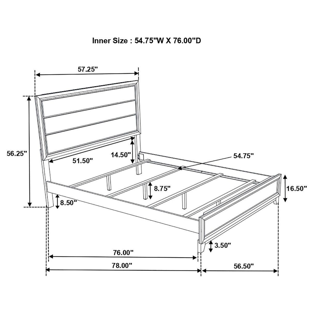 Watson 4-piece Full Panel Bedroom Set Grey Oak