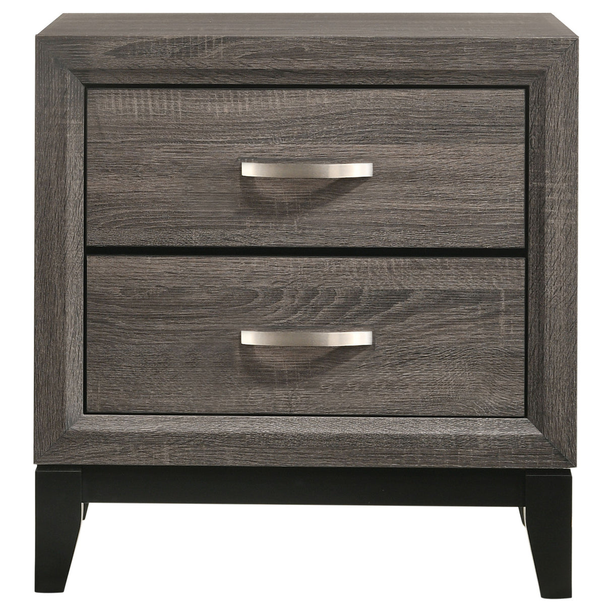 Watson California King Panel Bedroom Set Grey Oak and Black