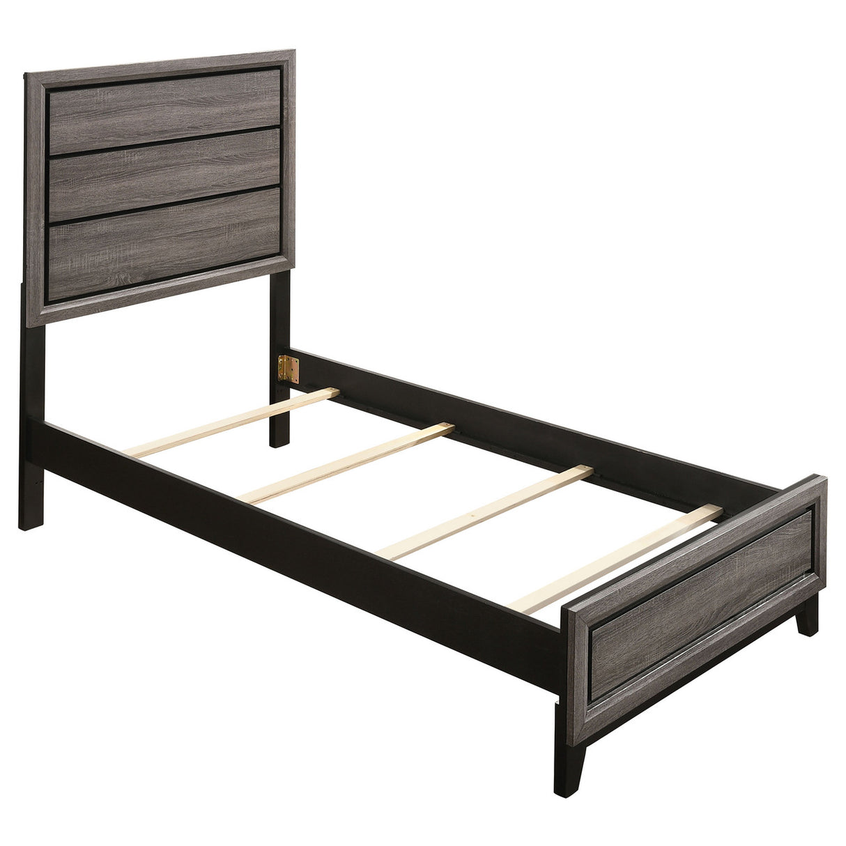 Watson 4-piece Twin Panel Bedroom Set Grey Oak