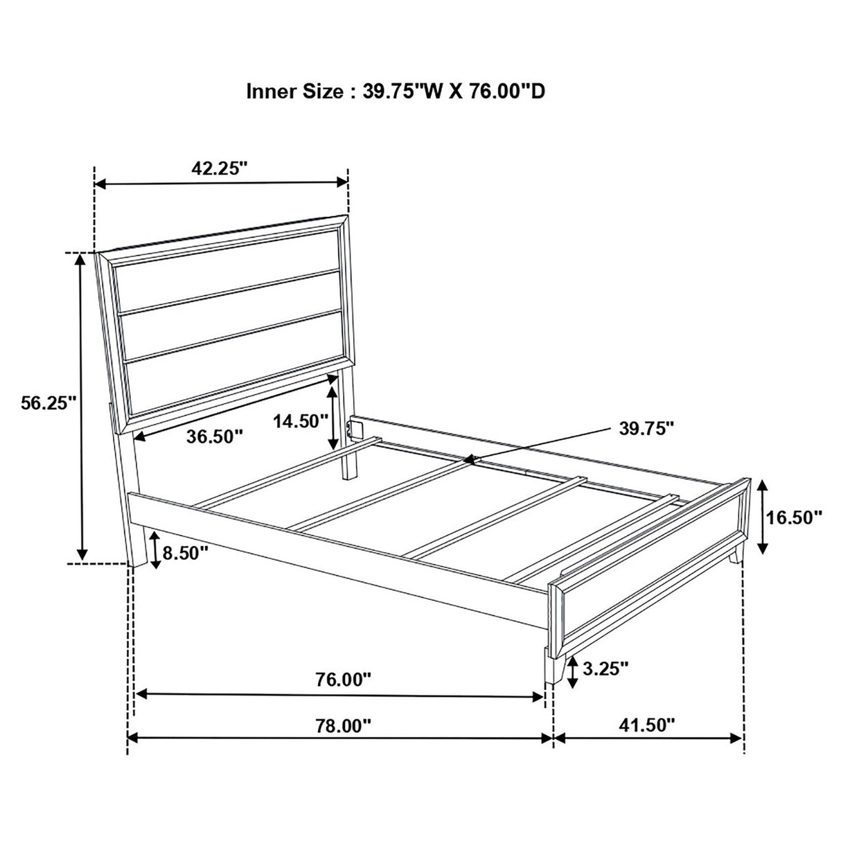 Watson 4-piece Twin Panel Bedroom Set Grey Oak