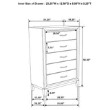 Watson 5-piece Twin Panel Bedroom Set Grey Oak