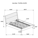 Marlow Eastern King Platform Bed Rough Sawn Multi