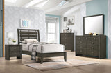 Serenity 4-piece Twin Sleigh Bedroom Set Mod Grey