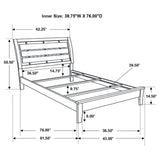 Serenity 5-piece Twin Sleigh Bedroom Set Mod Grey