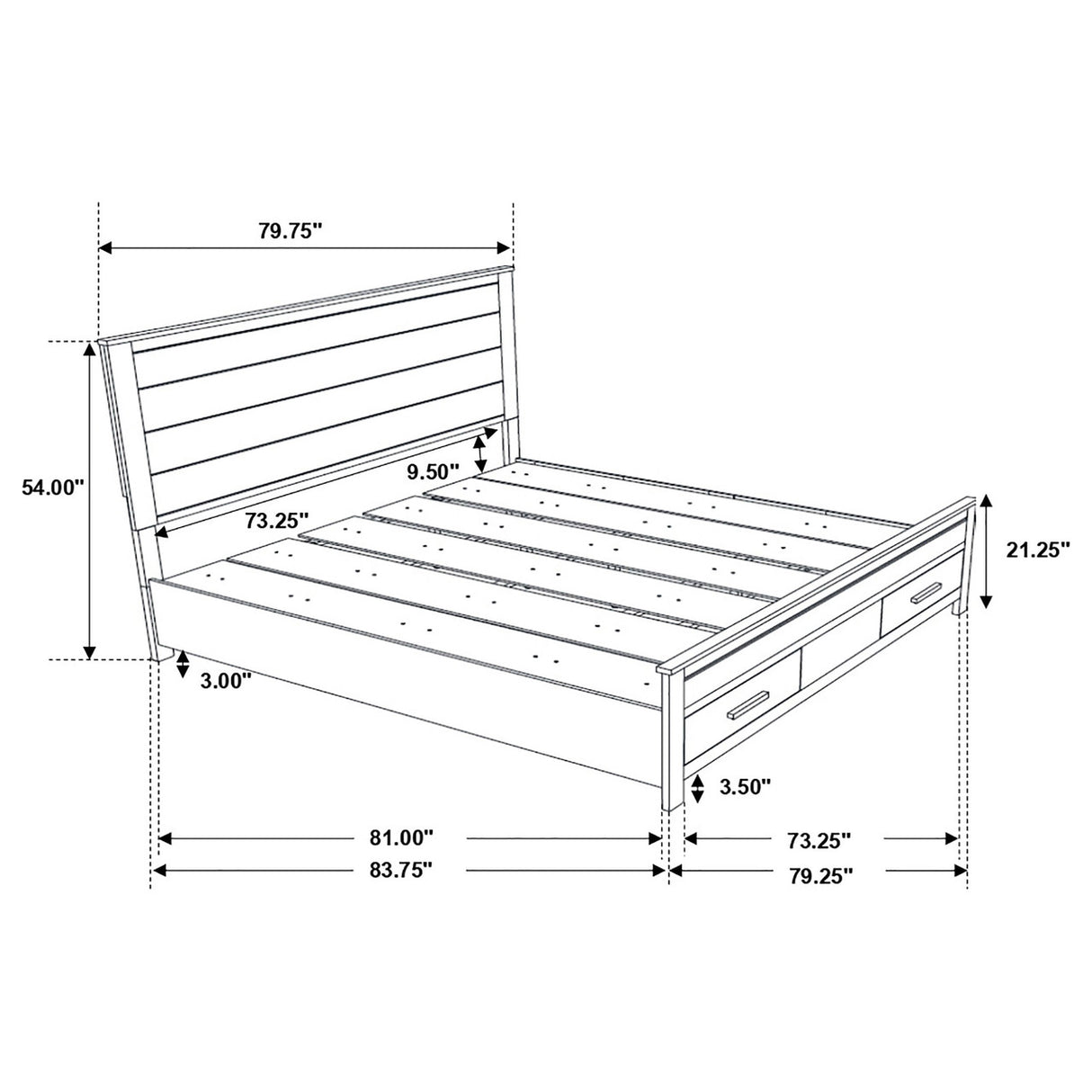 Woodmont 4-piece Eastern King Platform Bedroom Set Rustic Golden Brown