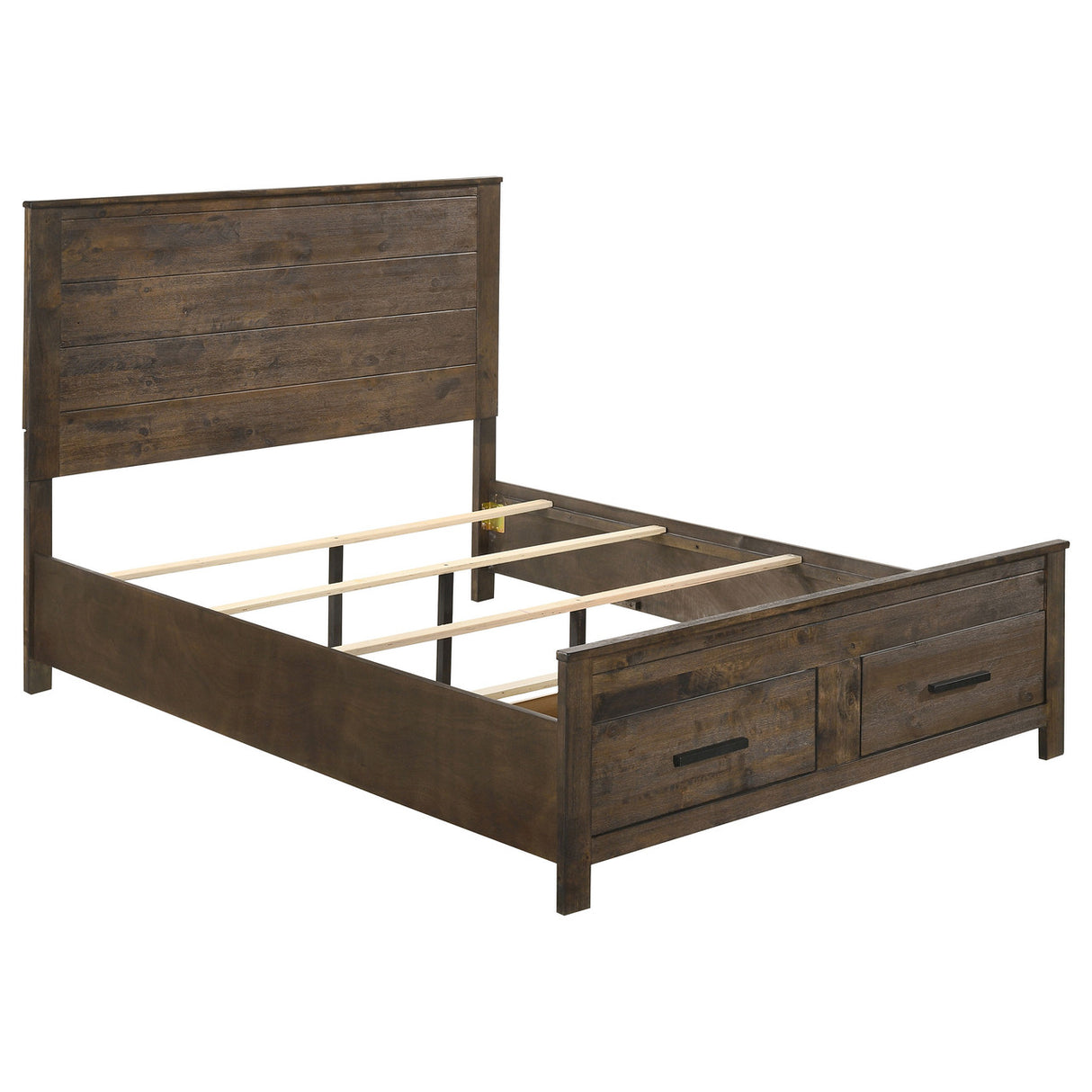 Woodmont California King Storage Bedroom Set Rustic Golden Brown