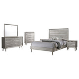 Ramon 5-piece Queen Panel Bedroom Set Metallic Sterling