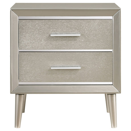 Ramon 2-drawer Nightstand Metallic Sterling