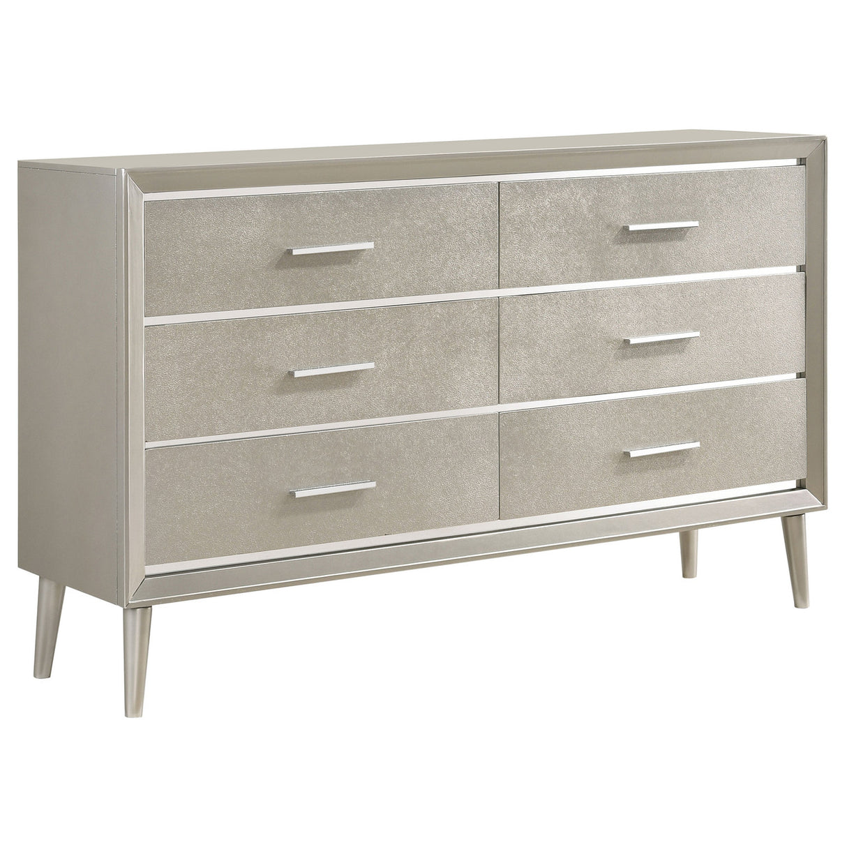 Ramon 6-drawer Dresser Metallic Sterling