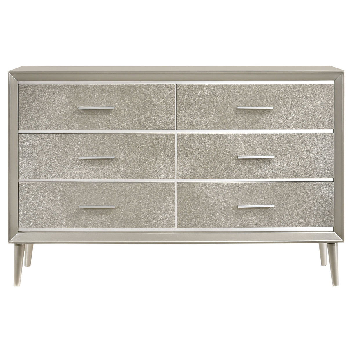 Ramon 6-drawer Dresser Metallic Sterling