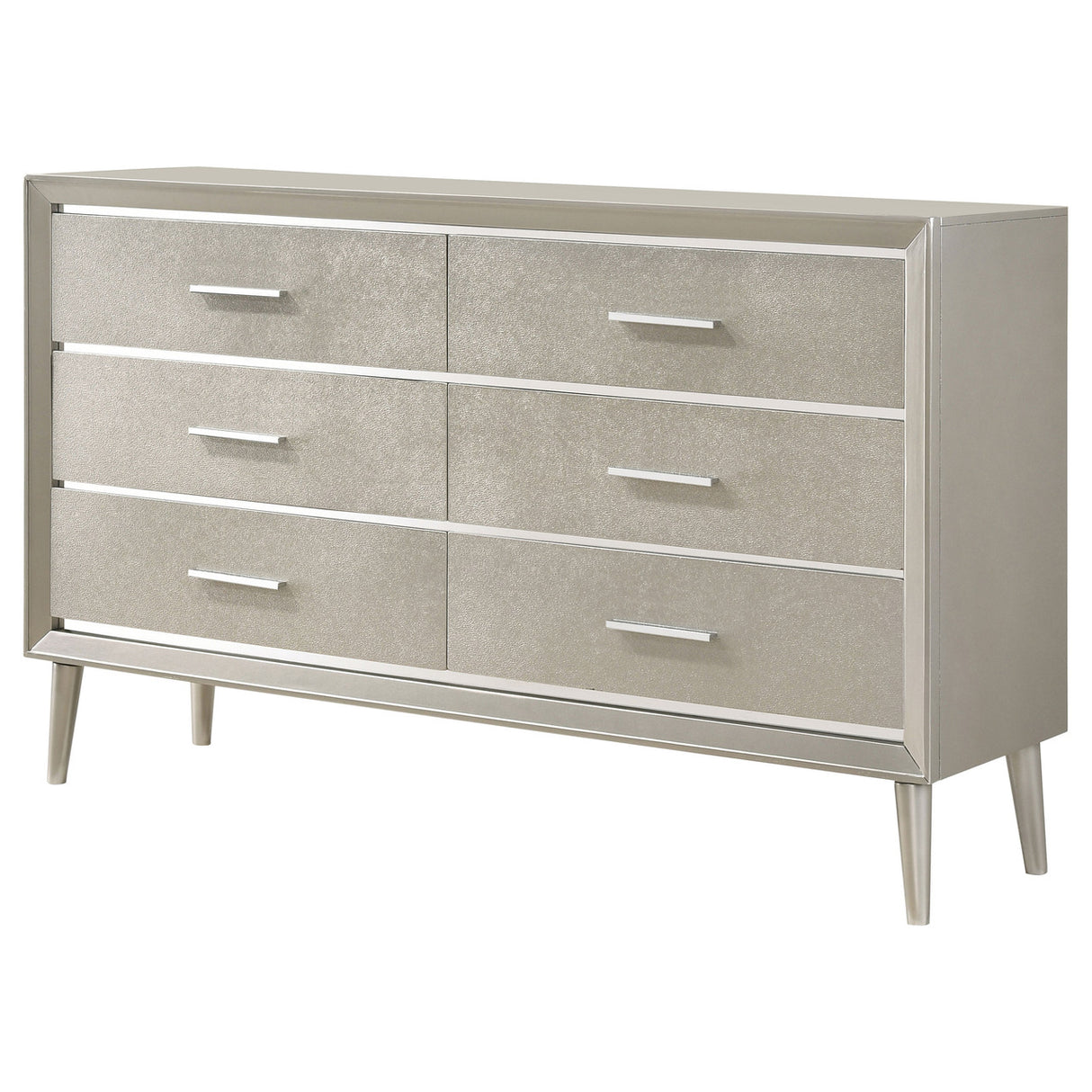 Ramon 6-drawer Dresser Metallic Sterling