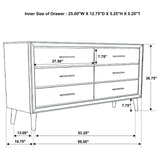 Ramon 6-drawer Dresser Metallic Sterling