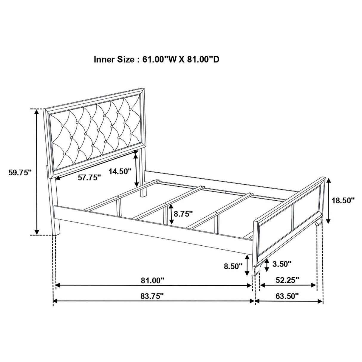 Salford 4-piece Queen Bedroom Set Metallic Sterling