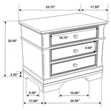 Manchester 3-drawer Nightstand Wheat