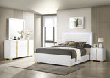 Marceline 4-piece Full Bedroom Set with LED Headboard White