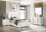 Marceline 4-piece Twin Bedroom Set with LED Headboard White