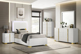 Marceline 5-piece Twin Bedroom Set with LED Headboard White