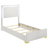 Marceline 5-piece Twin Bedroom Set with LED Headboard White