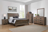 Coaster Frederick 5-piece Eastern King Panel Bedroom Set Weathered Oak