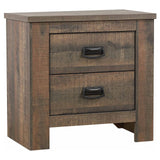 Frederick California King Sleigh Bedroom Set Weathered Oak