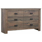 Frederick California King Sleigh Bedroom Set Weathered Oak