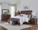 Coaster Avenue 4-piece Eastern King Bedroom Set Weathered Burnished Brown