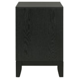 Valencia 2-drawer Nightstand Light Brown and Black