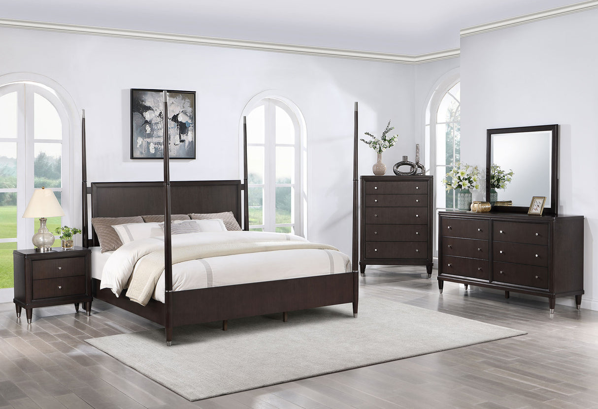 Emberlyn 5-piece Eastern King Poster Bedroom Set Brown