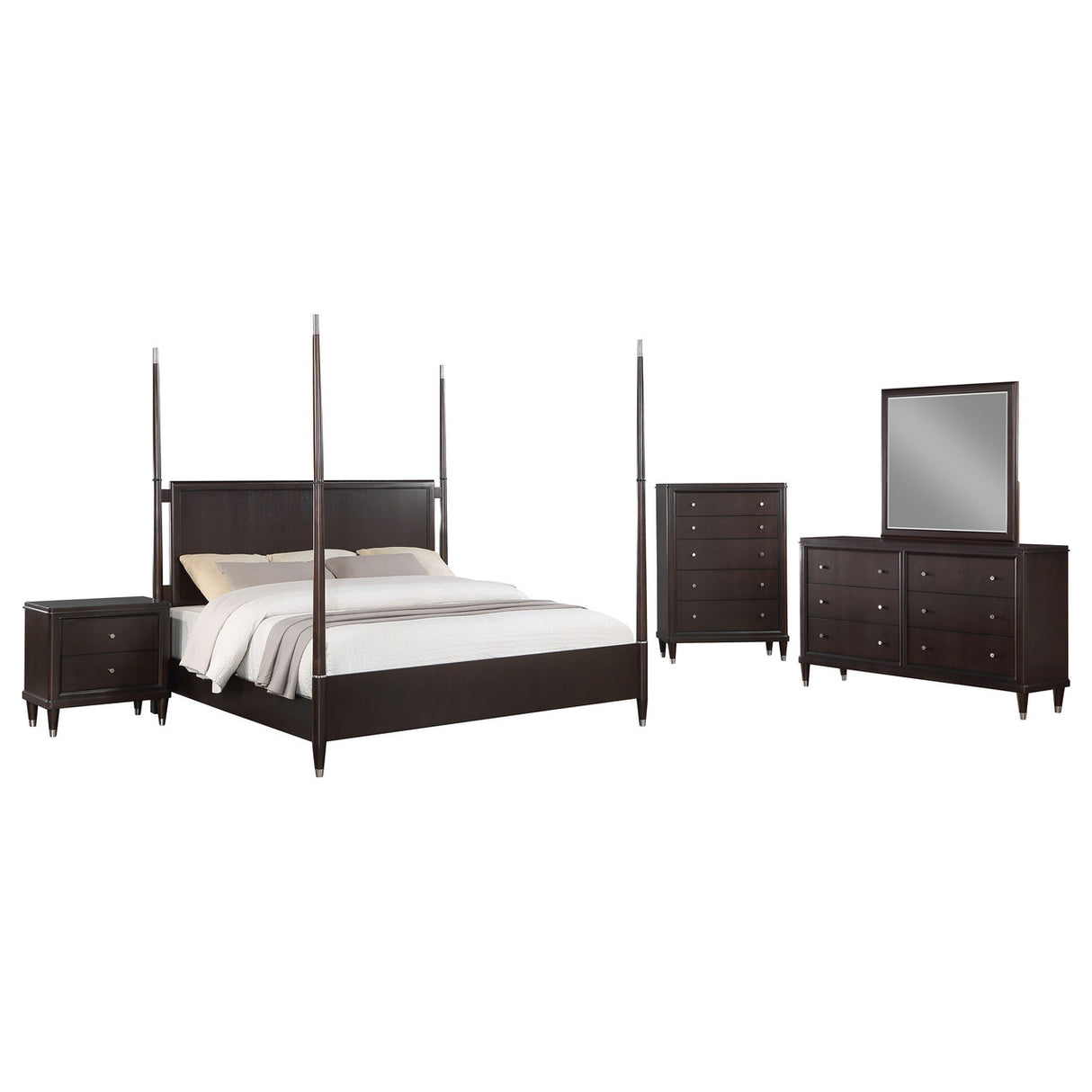 Emberlyn 5-piece Queen Poster Bedroom Set Brown