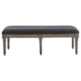 Alderwood Upholstered Bench French Grey