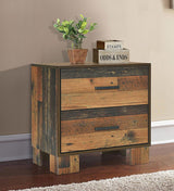 Sidney 2-drawer Nightstand Rustic Pine