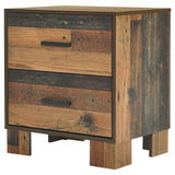 Sidney 2-drawer Nightstand Rustic Pine