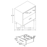 Sidney 2-drawer Nightstand Rustic Pine