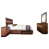 Winslow 4-piece Queen Storage Bedroom Set Smokey Walnut