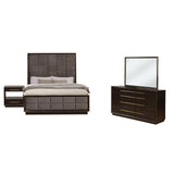 Durango 4-piece Eastern King Panel Bedroom Set Grey and Smoked Peppercorn