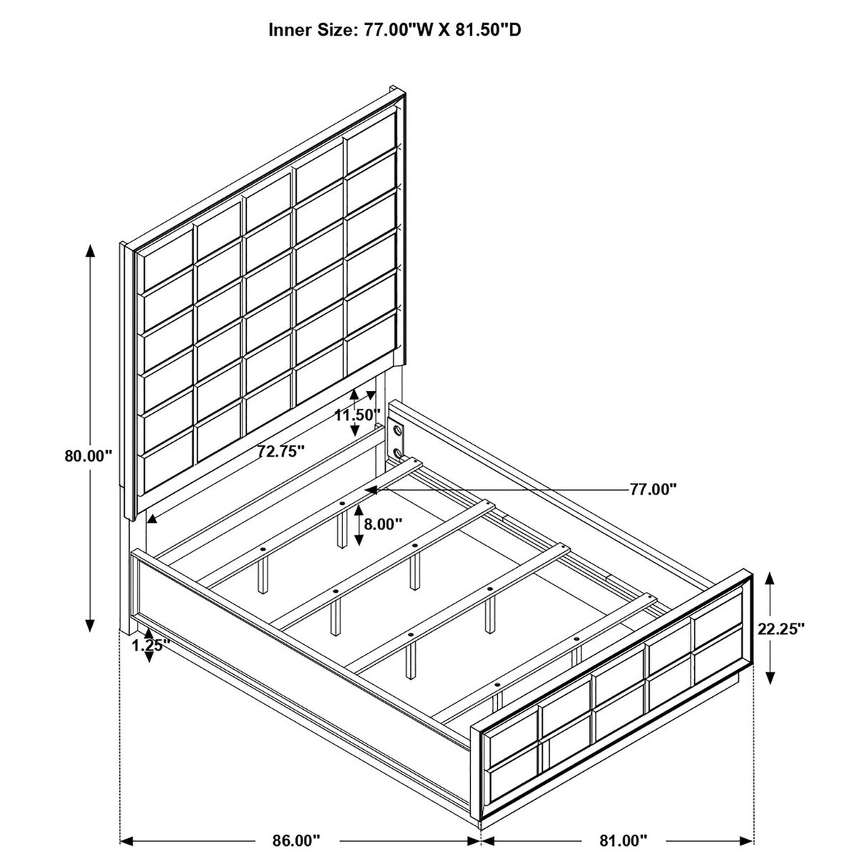 Durango 4-piece Eastern King Panel Bedroom Set Grey and Smoked Peppercorn