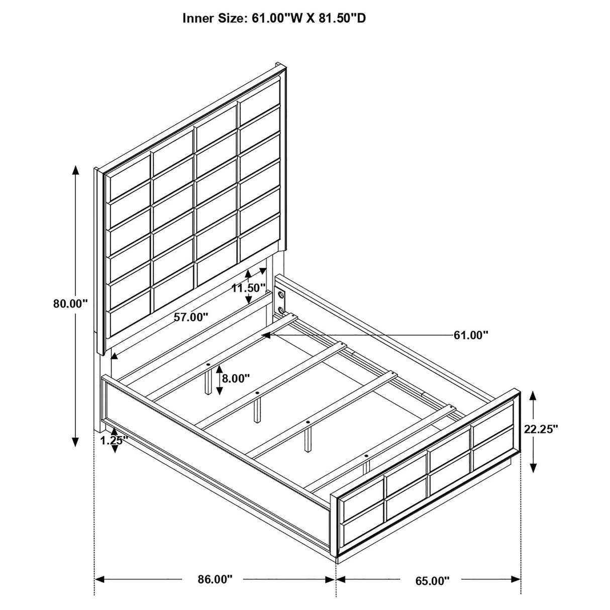 Durango 4-piece Queen Panel Bedroom Set Grey and Smoked Peppercorn