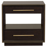 Durango 2-drawer Nightstand Smoked Peppercorn