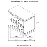 Hillcrest 2-drawer Nightstand Dark Rum and White