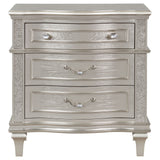 Evangeline 3-drawer Nightstand Silver Oak