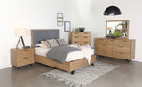 Taylor 5-piece Eastern King Bedroom Set Light Honey Brown and Grey