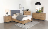 Taylor 5-piece Queen Bedroom Set Light Honey Brown and Grey