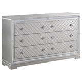 Eleanor Upholstered Tufted Bedroom Set Metallic