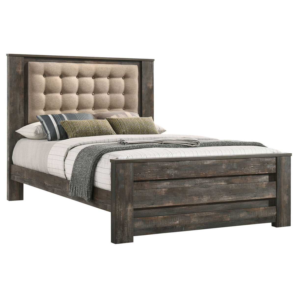 Ridgedale 4-piece Queen Bedroom Set Weathered Dark Brown and Latte